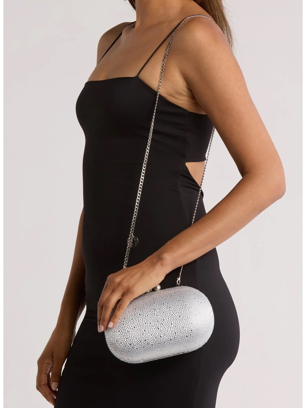 Olga Berg | Bentley Hotfix Clutch -
Silve / NWT